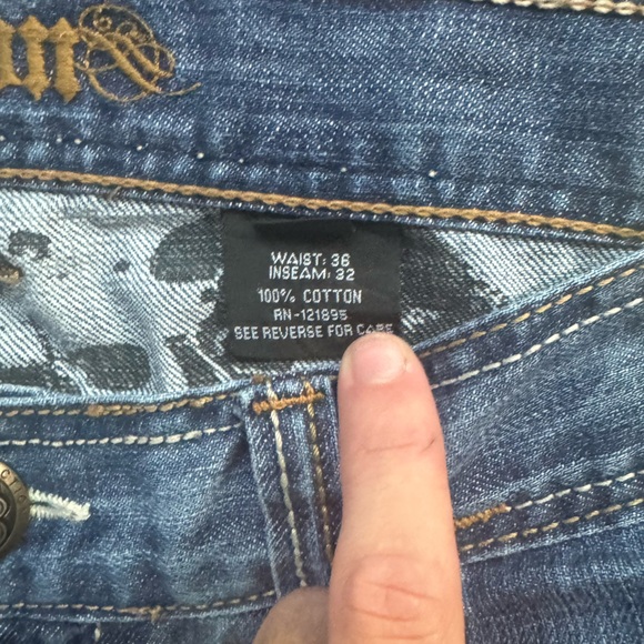 Vintage Men’s AFFLICTION Denim Killers Jeans - Picture 6 of 8